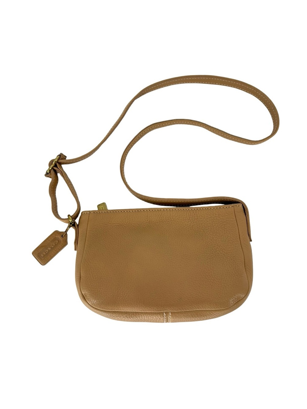 Vintage Coach Sonoma Mini Zip Crossbody Bag 4313 Pebbled Leather 1997 Beige